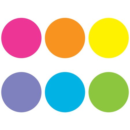 TEACHER CREATED RESOURCES Spot On Bright Circles Carpet Markers, 7in. 77000